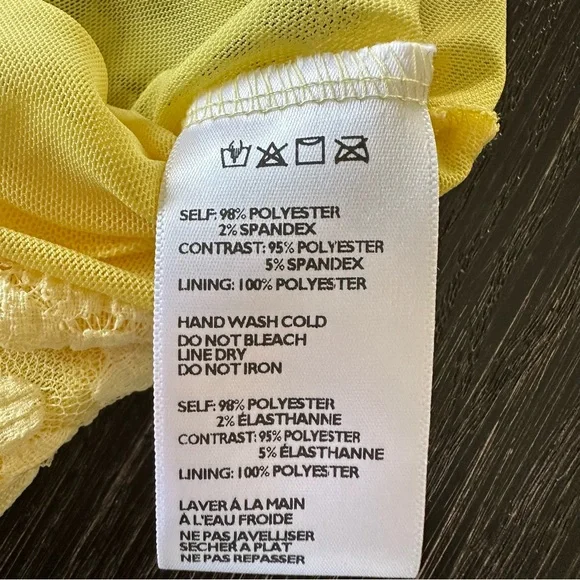 Urban Outfitters Kimchi Blue Kori Strapless Floral Lace Crop Top in Yellow, XL - Picture 12 of 13